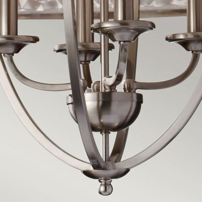 Generation Lighting (Feiss) Zara 4-Light Large Brushed Steel Drum Chandelier