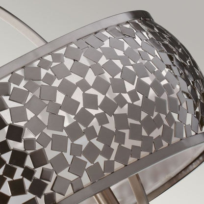 Generation Lighting (Feiss) Zara 4-Light Large Brushed Steel Drum Chandelier