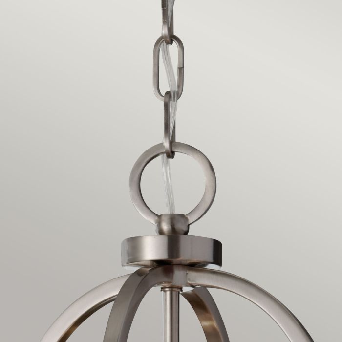 Generation Lighting (Feiss) Zara 4-Light Brushed Steel Drum Chandelier