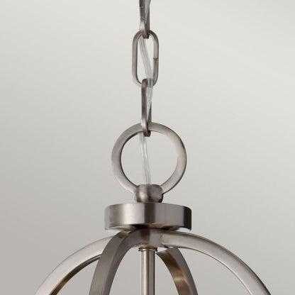 Generation Lighting (Feiss) Zara 4-Light Brushed Steel Drum Chandelier