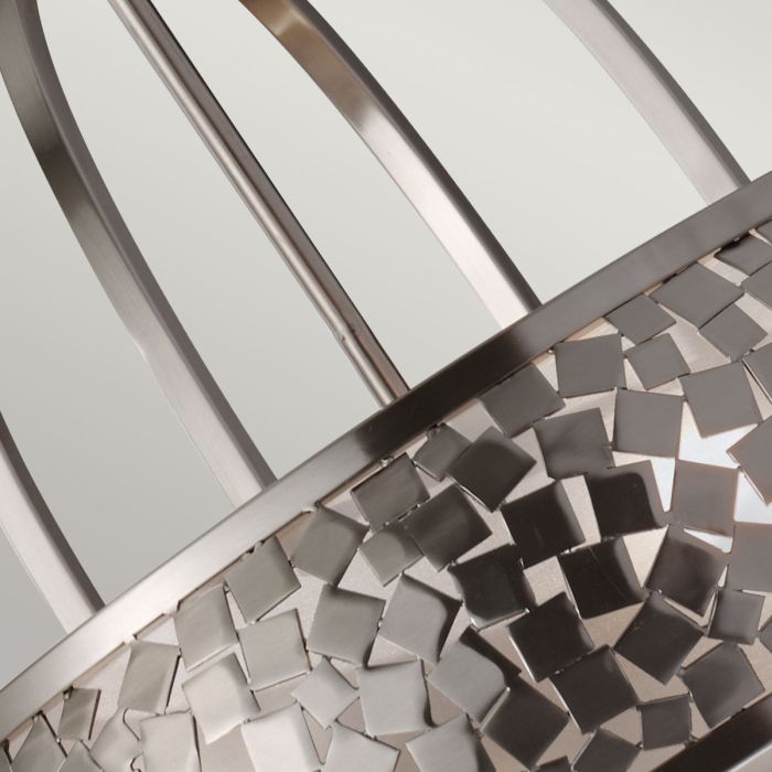 Generation Lighting (Feiss) Zara 4-Light Brushed Steel Drum Chandelier