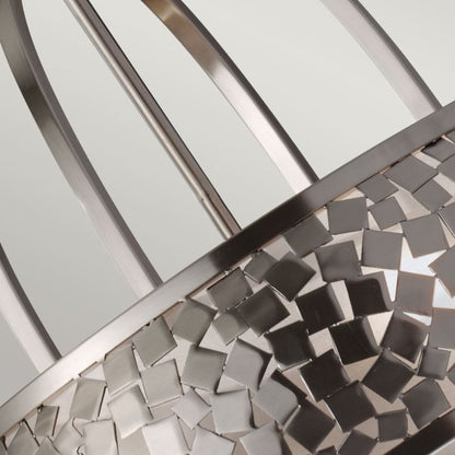 Generation Lighting (Feiss) Zara 4-Light Brushed Steel Drum Chandelier