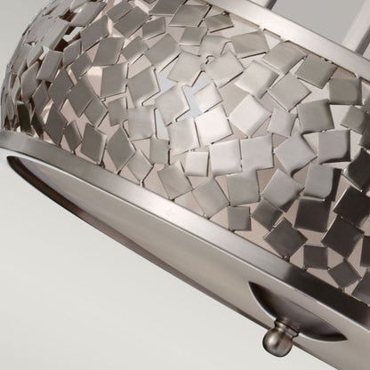 Generation Lighting (Feiss) Zara 4-Light Brushed Steel Drum Chandelier