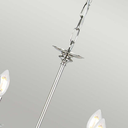 Elstead Lighting Finsbury Park 6-Light Polished Nickel Candle Chandelier