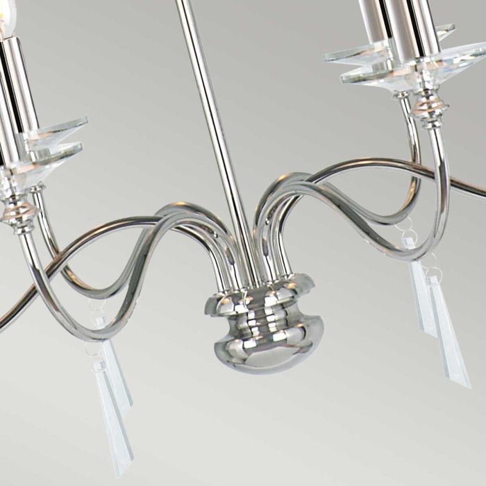 Elstead Lighting Finsbury Park 6-Light Polished Nickel Candle Chandelier