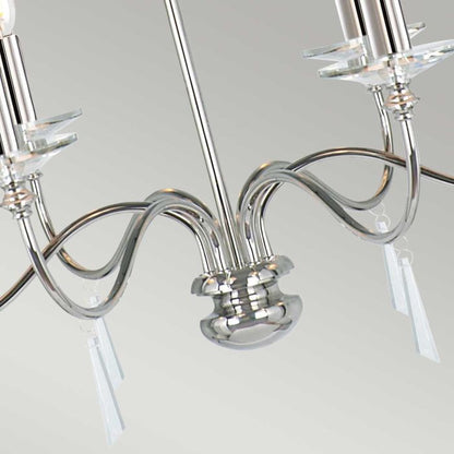 Elstead Lighting Finsbury Park 6-Light Polished Nickel Candle Chandelier
