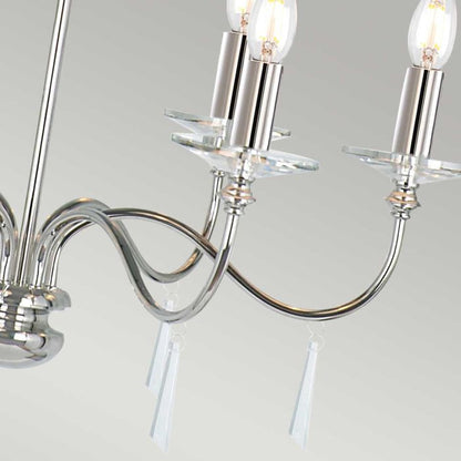 Elstead Lighting Finsbury Park 6-Light Polished Nickel Candle Chandelier