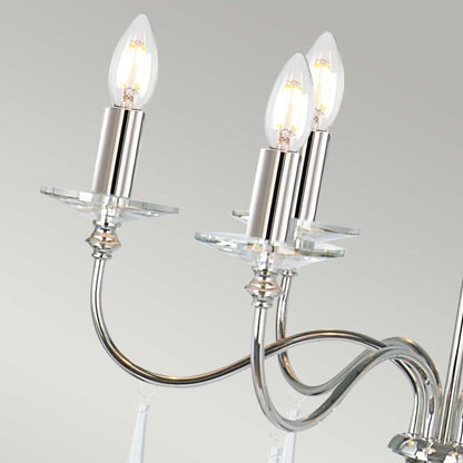Elstead Lighting Finsbury Park 6-Light Polished Nickel Candle Chandelier