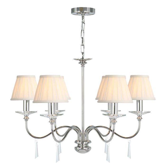 Elstead Lighting Finsbury Park 6-Light Polished Nickel Candle Chandelier