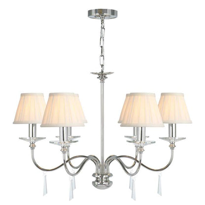 Elstead Lighting Finsbury Park 6-Light Polished Nickel Candle Chandelier