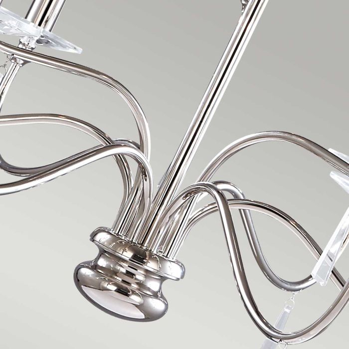 Elstead Lighting Finsbury Park 9-Light Polished Nickel Candle Chandelier