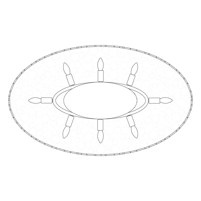 Hinkley Anya 10-Light Silver Leaf Linear Island Chandelier