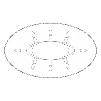 Hinkley Anya 10-Light Silver Leaf Linear Island Chandelier