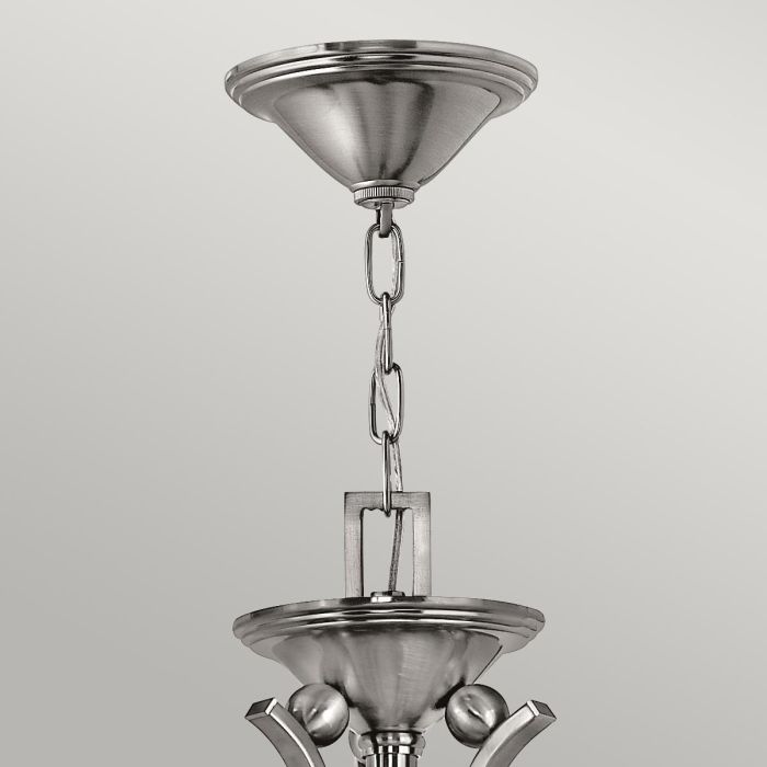 Hinkley Bolla 5-Light Brushed Nickel Glass Chandelier