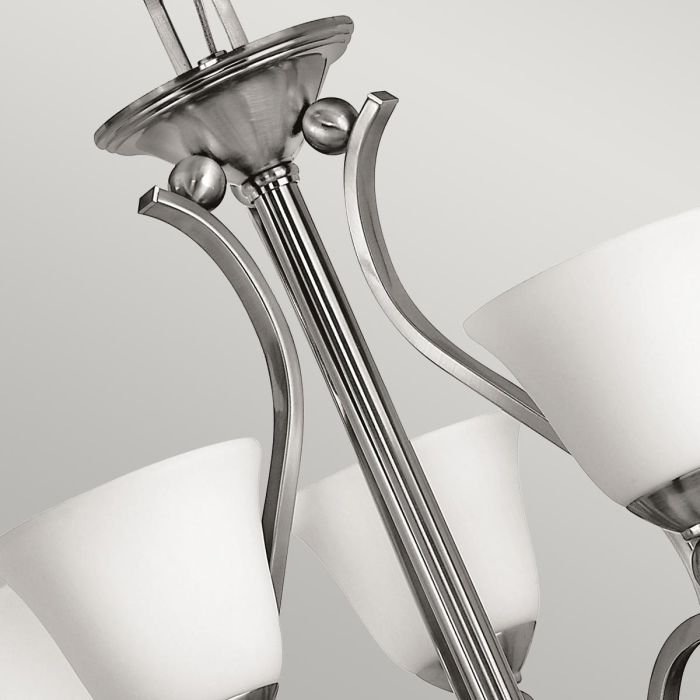 Hinkley Bolla 5-Light Brushed Nickel Glass Chandelier
