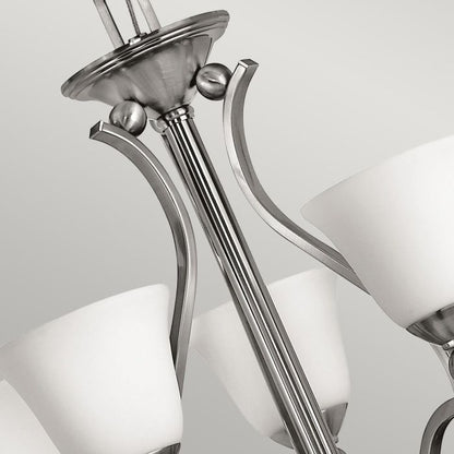 Hinkley Bolla 5-Light Brushed Nickel Glass Chandelier