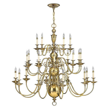 Hinkley Cambridge 25-Light Burnished Brass Candle Chandelier