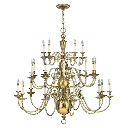 Hinkley Cambridge 25-Light Burnished Brass Candle Chandelier