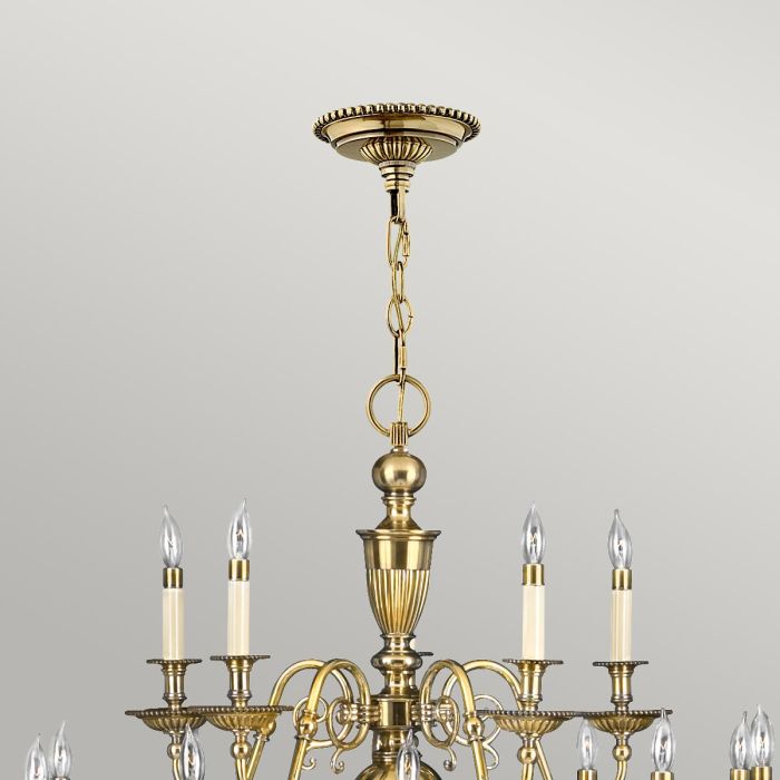 Hinkley Cambridge 25-Light Burnished Brass Candle Chandelier