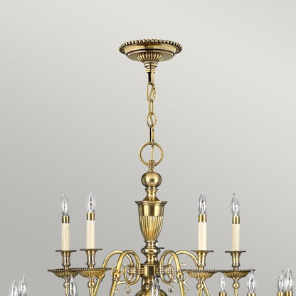 Hinkley Cambridge 25-Light Burnished Brass Candle Chandelier