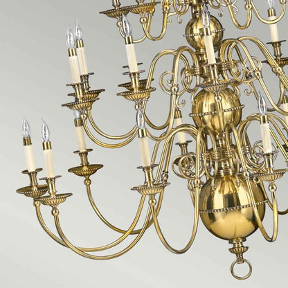 Hinkley Cambridge 25-Light Burnished Brass Candle Chandelier