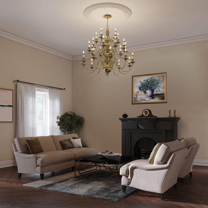 Hinkley Cambridge 25-Light Burnished Brass Candle Chandelier