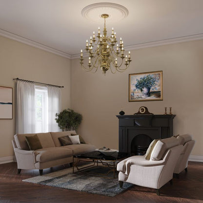 Hinkley Cambridge 25-Light Burnished Brass Candle Chandelier