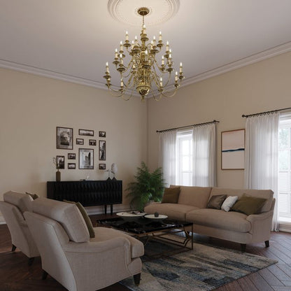Hinkley Cambridge 25-Light Burnished Brass Candle Chandelier