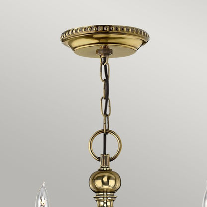 Hinkley Cambridge 6-Light Burnished Brass Candle Chandelier