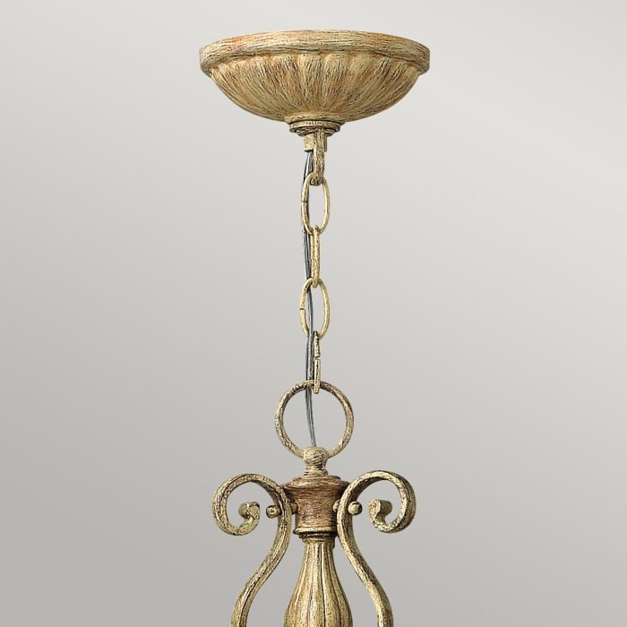 Hinkley Carabel 3-Light Brushed Champagne Drum Pendant Chandelier
