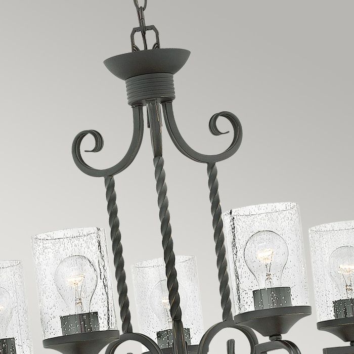 Hinkley Casa 5-Light Olde Black Glass Chandelier