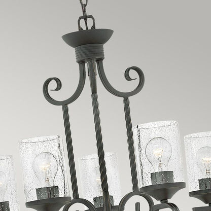 Hinkley Casa 5-Light Olde Black Glass Chandelier