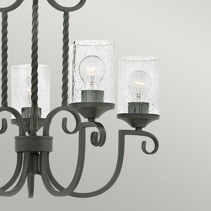 Hinkley Casa 5-Light Olde Black Glass Chandelier