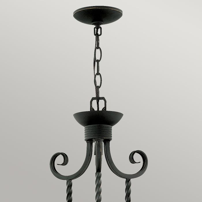Hinkley Casa 5-Light Olde Black Glass Chandelier