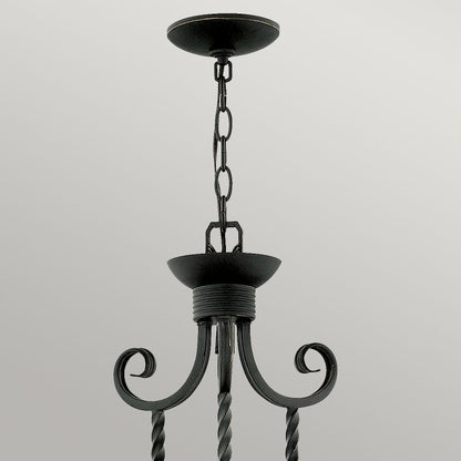 Hinkley Casa 5-Light Olde Black Glass Chandelier