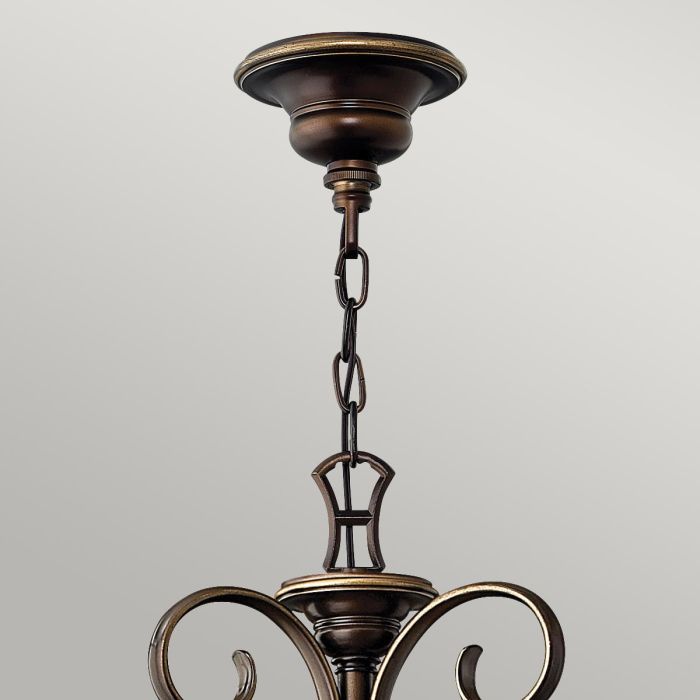 Hinkley Cello 15-Light Antique Bronze Glass Chandelier