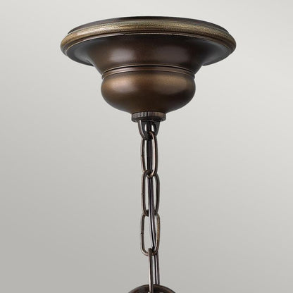 Hinkley Cello 3-Light Antique Bronze Glass Chandelier