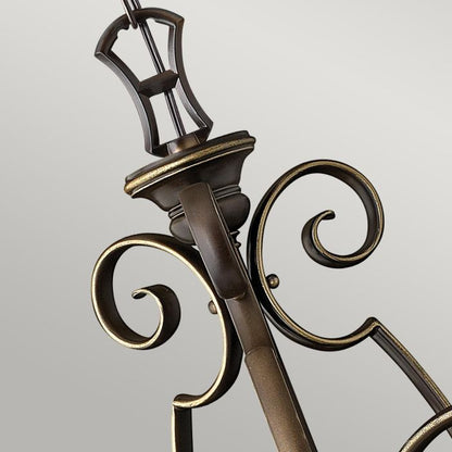 Hinkley Cello 3-Light Antique Bronze Glass Chandelier