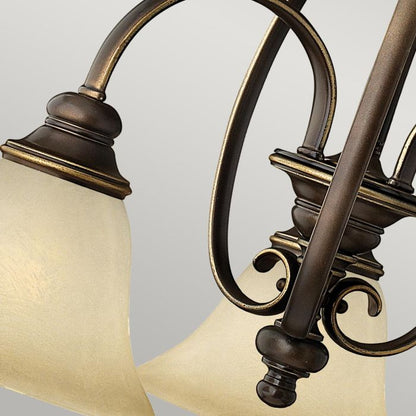Hinkley Cello 3-Light Antique Bronze Glass Chandelier