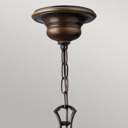 Hinkley Cello 6-Light Antique Bronze Glass Chandelier
