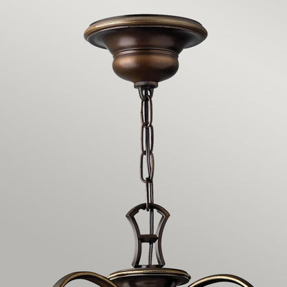 Hinkley Cello 9-Light Antique Bronze Glass Chandelier