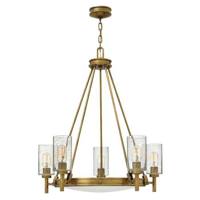 Hinkley Collier 5-Light Heritage Brass Modern Chandelier