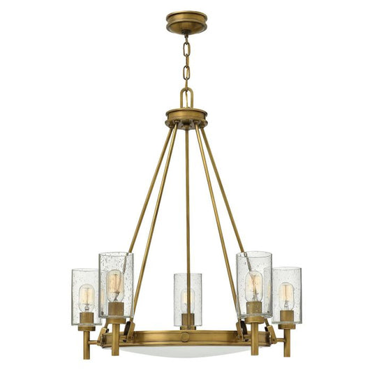 Hinkley Collier 5-Light Heritage Brass Modern Chandelier