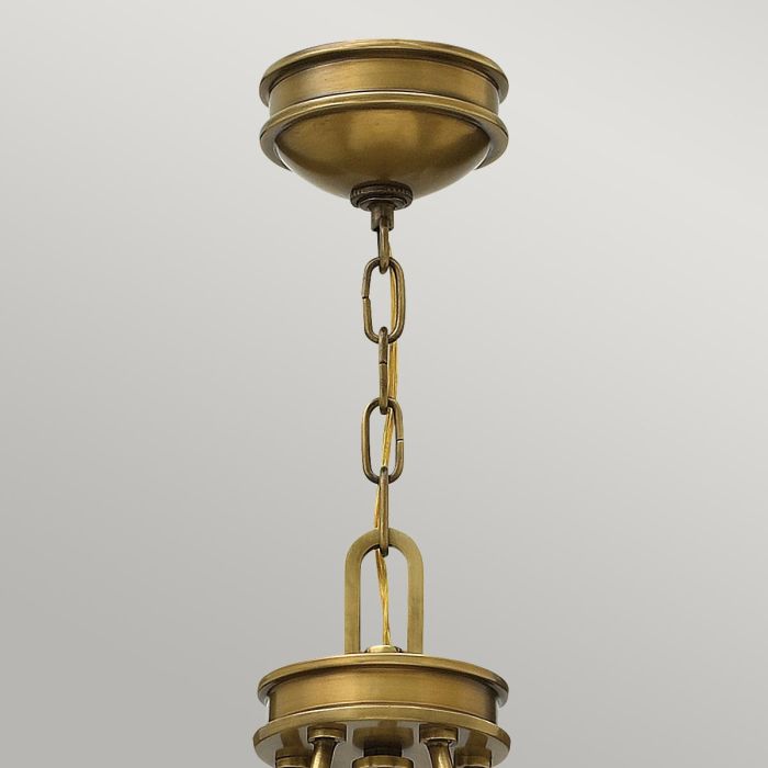 Hinkley Collier 5-Light Heritage Brass Modern Chandelier