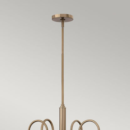 Hinkley Congress 4-Light Brushed Caramel Industrial Chandelier