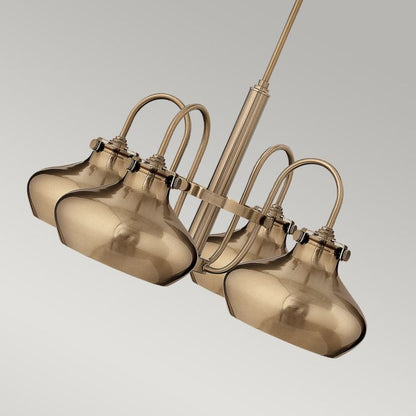 Hinkley Congress 4-Light Brushed Caramel Industrial Chandelier