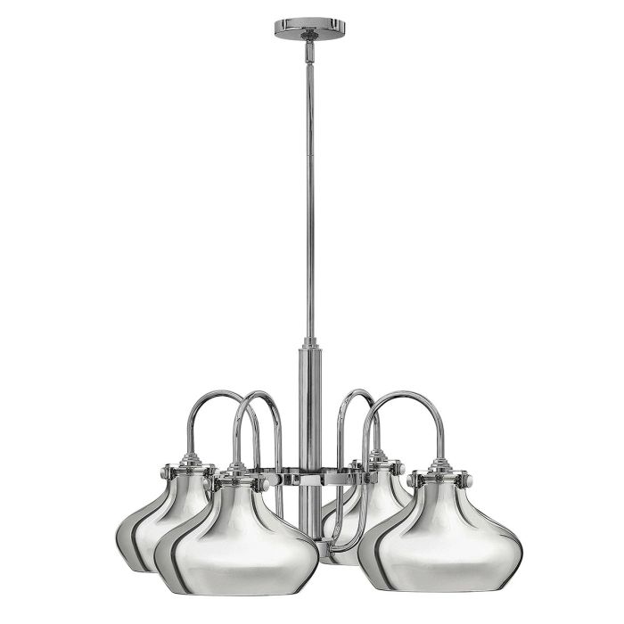 Hinkley Congress 4-Light Chrome Industrial Chandelier