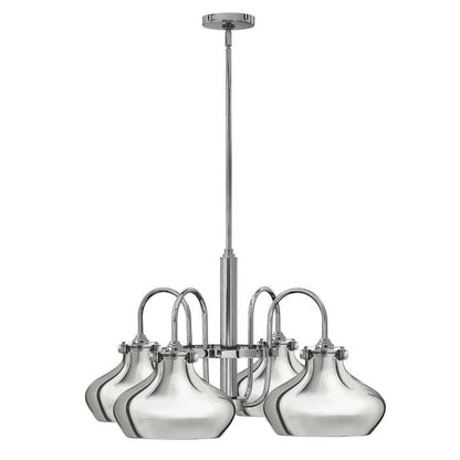Hinkley Congress 4-Light Chrome Industrial Chandelier