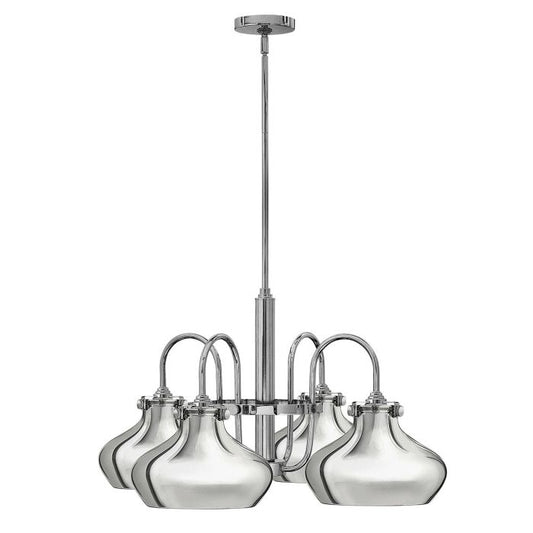 Hinkley Congress 4-Light Chrome Industrial Chandelier
