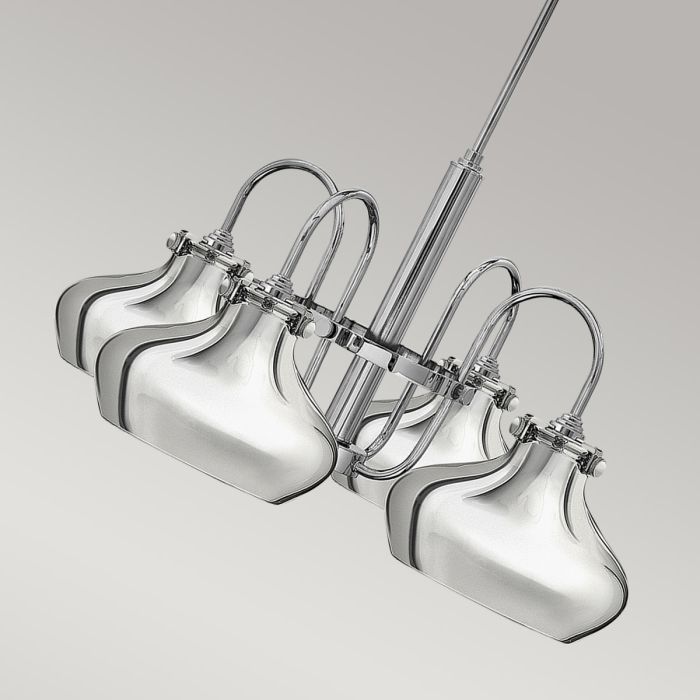 Hinkley Congress 4-Light Chrome Industrial Chandelier